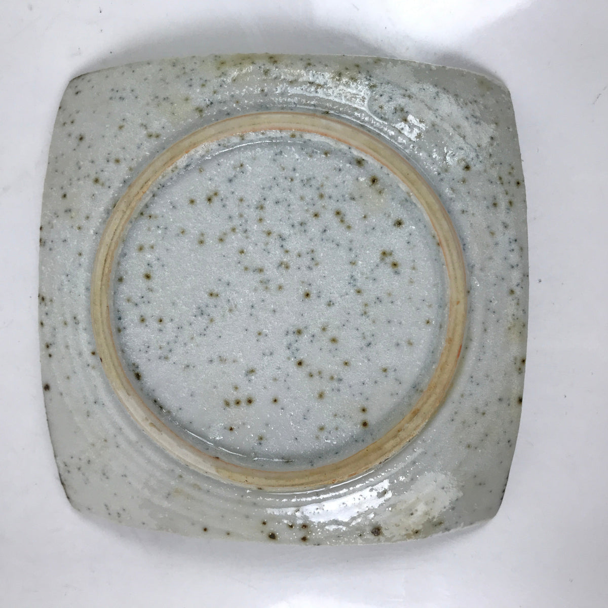 Japanese Ceramic Small Serving Plate Meimeizara Square Brown White Bamboo Y212