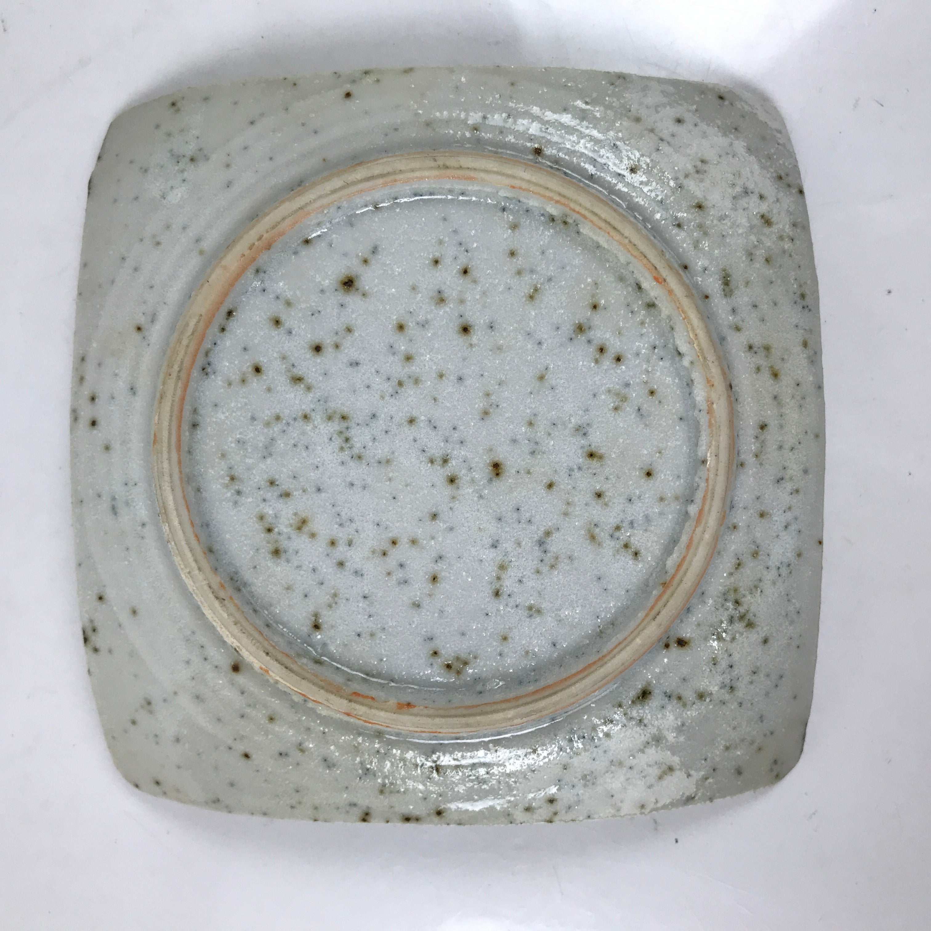 Japanese Ceramic Small Serving Plate Meimeizara Square Brown White Bamboo Y213