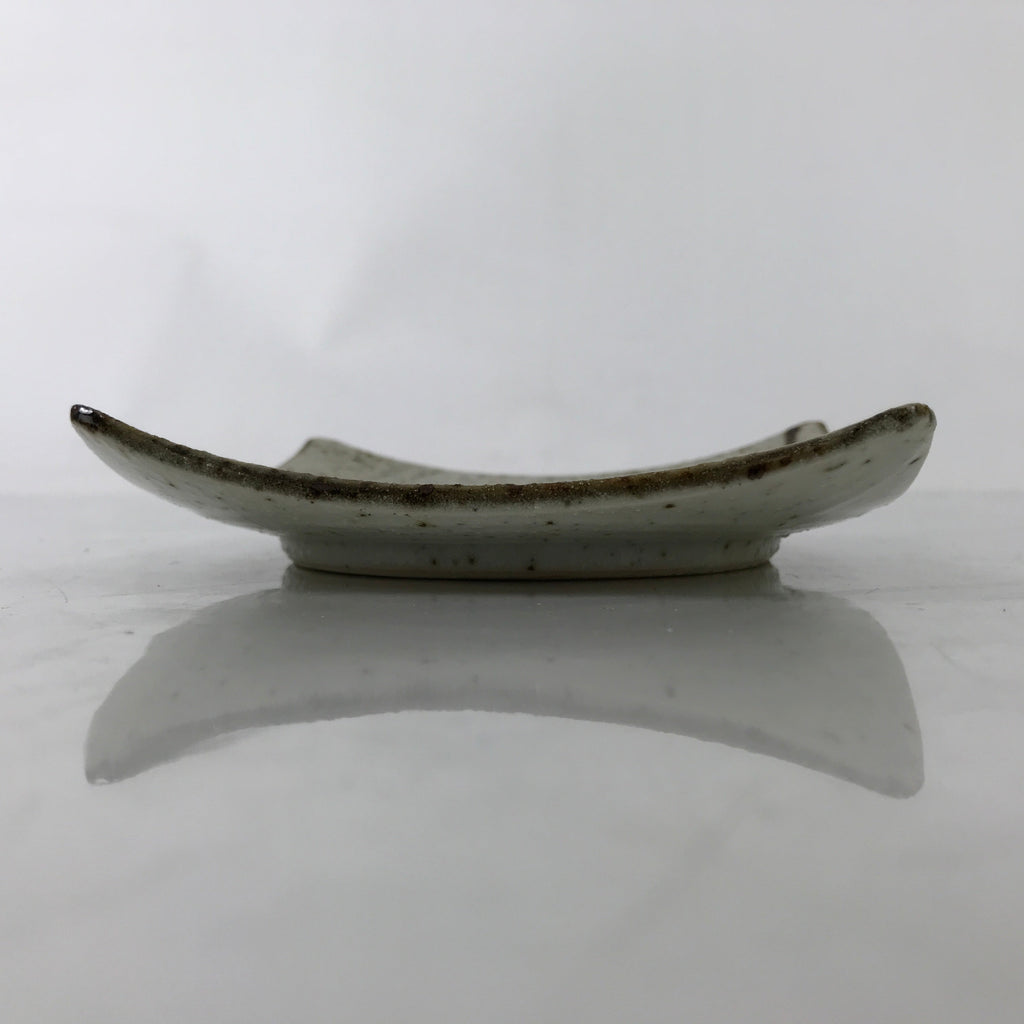 Japanese Ceramic Small Serving Plate Meimeizara Square Brown White Bamboo Y214
