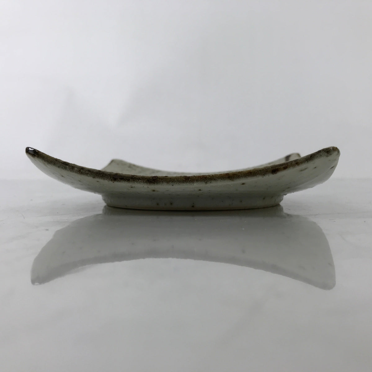 Japanese Ceramic Small Serving Plate Meimeizara Square Brown White Bamboo Y214