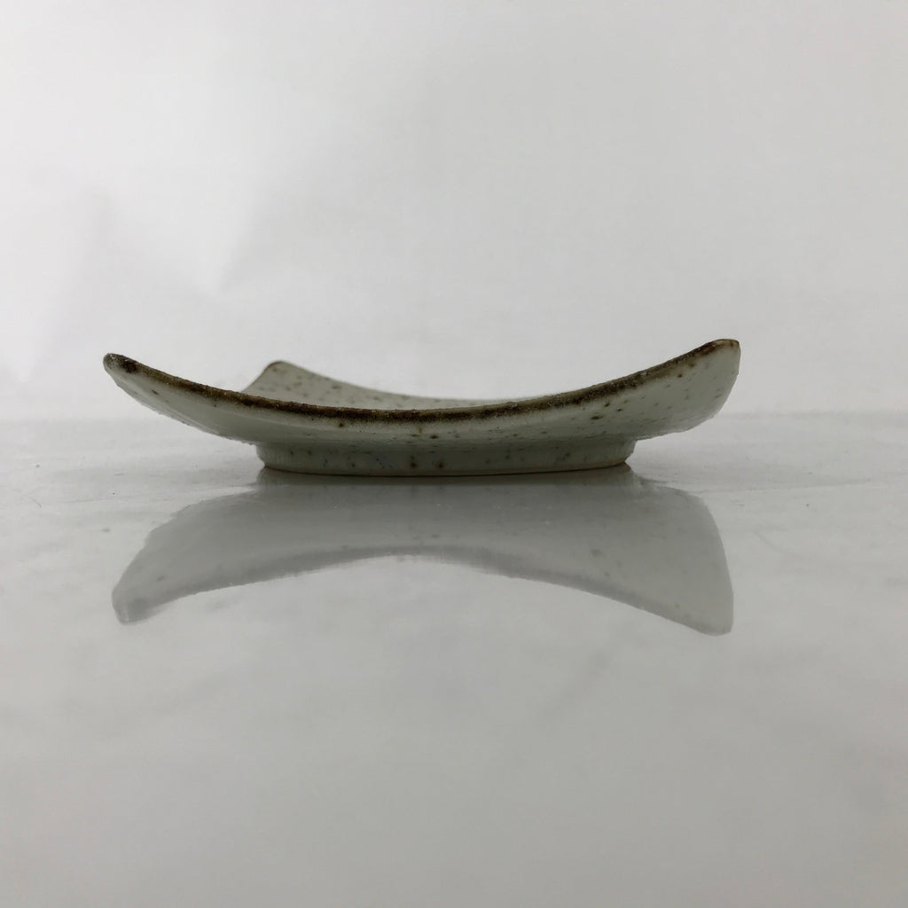 Japanese Ceramic Small Serving Plate Meimeizara Square Brown White Bamboo Y214
