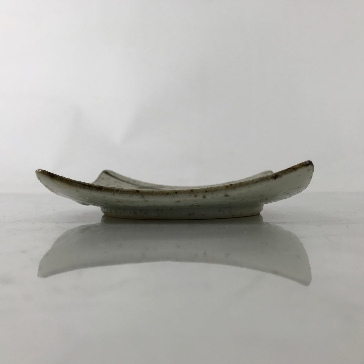 Japanese Ceramic Small Serving Plate Meimeizara Square Brown White Bamboo Y215