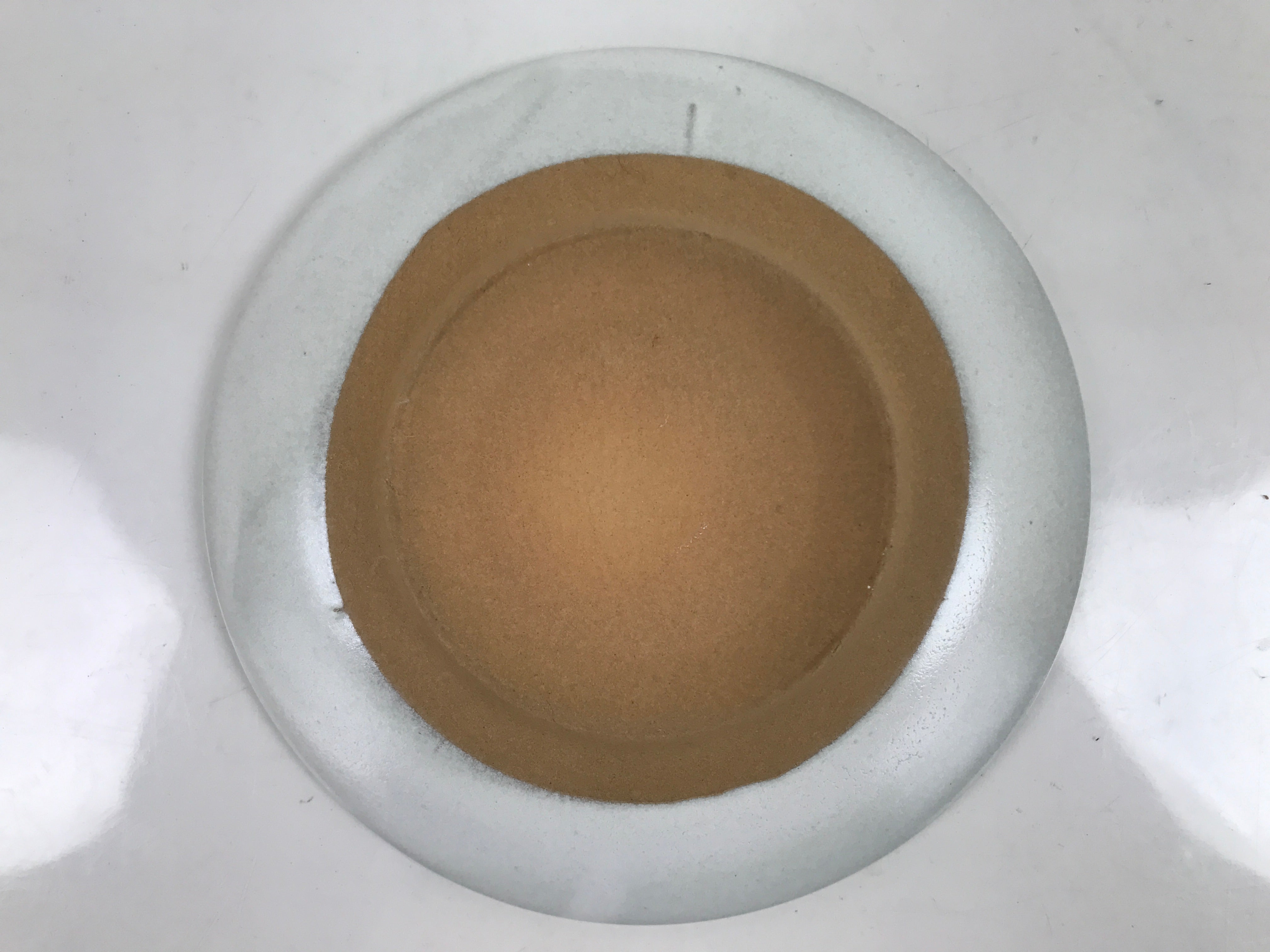 Japanese Ceramic Small Serving Plate Vtg Meimeizara Round Brown White Y139