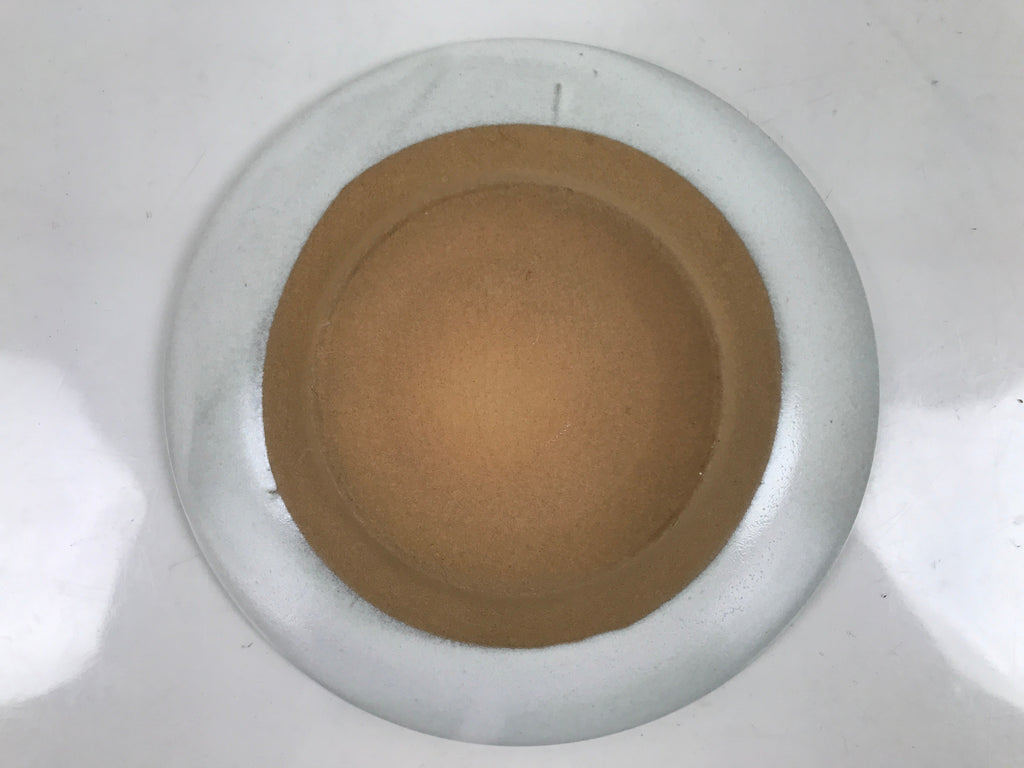 Japanese Ceramic Small Serving Plate Vtg Meimeizara Round Brown White Y139