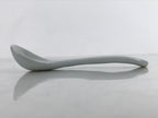 Japanese Ceramic Small Spoon Vtg Chawanmushi Flatware White Blue JK729
