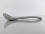 Japanese Ceramic Small Spoon Vtg Chawanmushi Flatware White Blue JK729