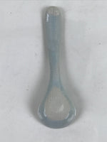 Japanese Ceramic Small Spoon Vtg Chawanmushi Flatware White Blue JK730