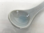 Japanese Ceramic Small Spoon Vtg Chawanmushi Flatware White Blue JK730