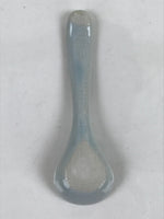 Japanese Ceramic Small Spoon Vtg Chawanmushi Flatware White Blue JK731