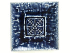 Japanese Ceramic Small Square Plate Vtg Blue Kozara Meimeizara Yakimono PY476