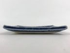 Japanese Ceramic Small Square Plate Vtg Blue Kozara Meimeizara Yakimono PY476