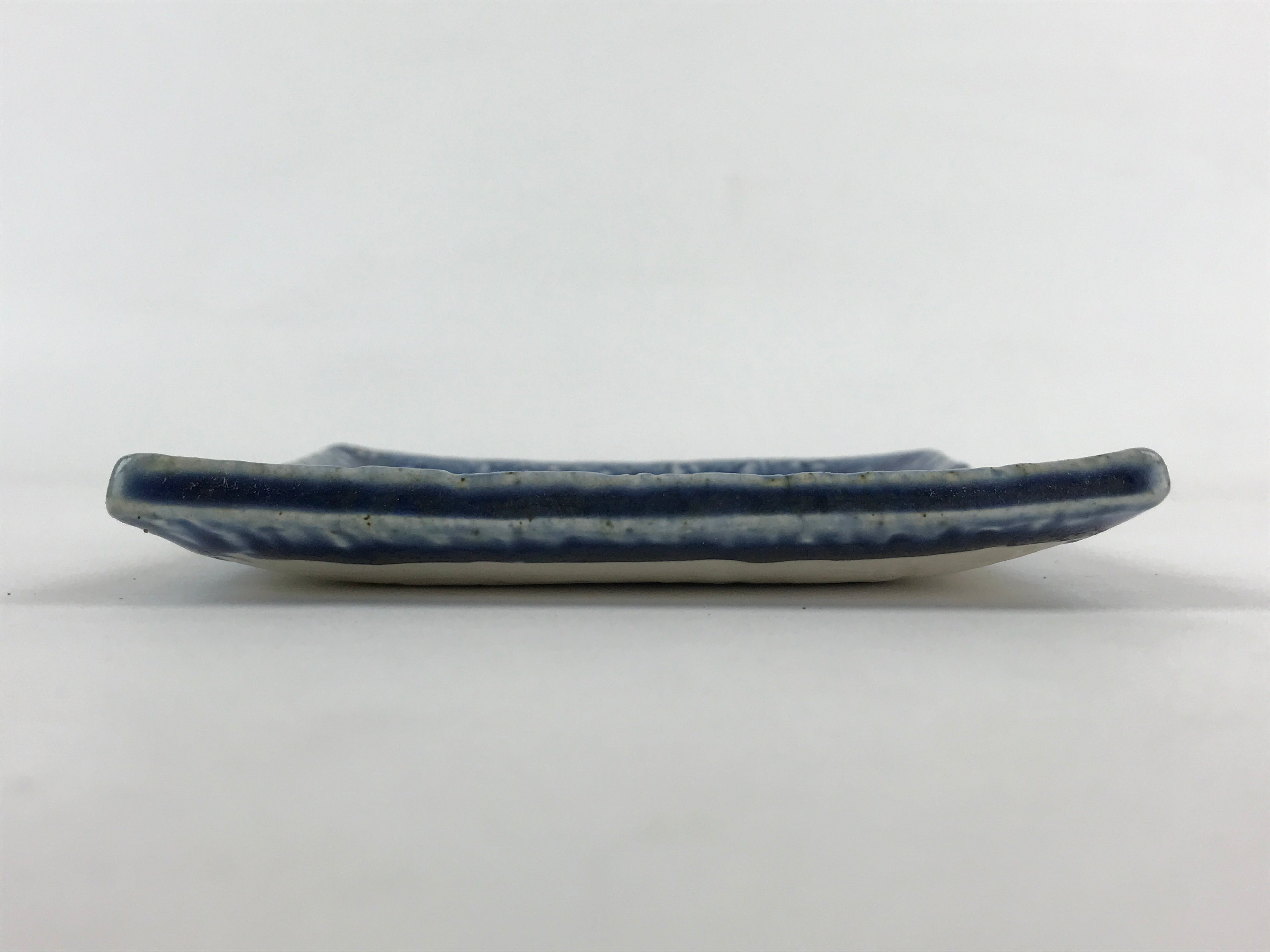 Japanese Ceramic Small Square Plate Vtg Blue Kozara Meimeizara Yakimono PY476