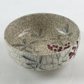 Japanese Ceramic Snack Bowl Kashiki Vtg Pottery Round Cracked Glaze White PY440