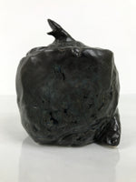 Japanese Ceramic Snake Statue Vtg Pair Zodiac Eto Sculpture Black Okimono ST96