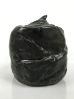 Japanese Ceramic Snake Statue Vtg Pair Zodiac Eto Sculpture Black Okimono ST96