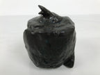 Japanese Ceramic Snake Statue Vtg Pair Zodiac Eto Sculpture Black Okimono ST96