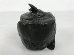 Japanese Ceramic Snake Statue Vtg Pair Zodiac Eto Sculpture Black Okimono ST96