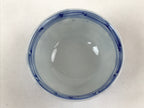 Japanese Ceramic Sometsuke Lidded Bowl Owan Vtg Pottery White Blue Floral PY581