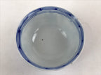 Japanese Ceramic Sometsuke Lidded Bowl Owan Vtg Pottery White Blue Floral PY583