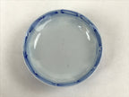 Japanese Ceramic Sometsuke Lidded Bowl Owan Vtg Pottery White Blue Floral PY584