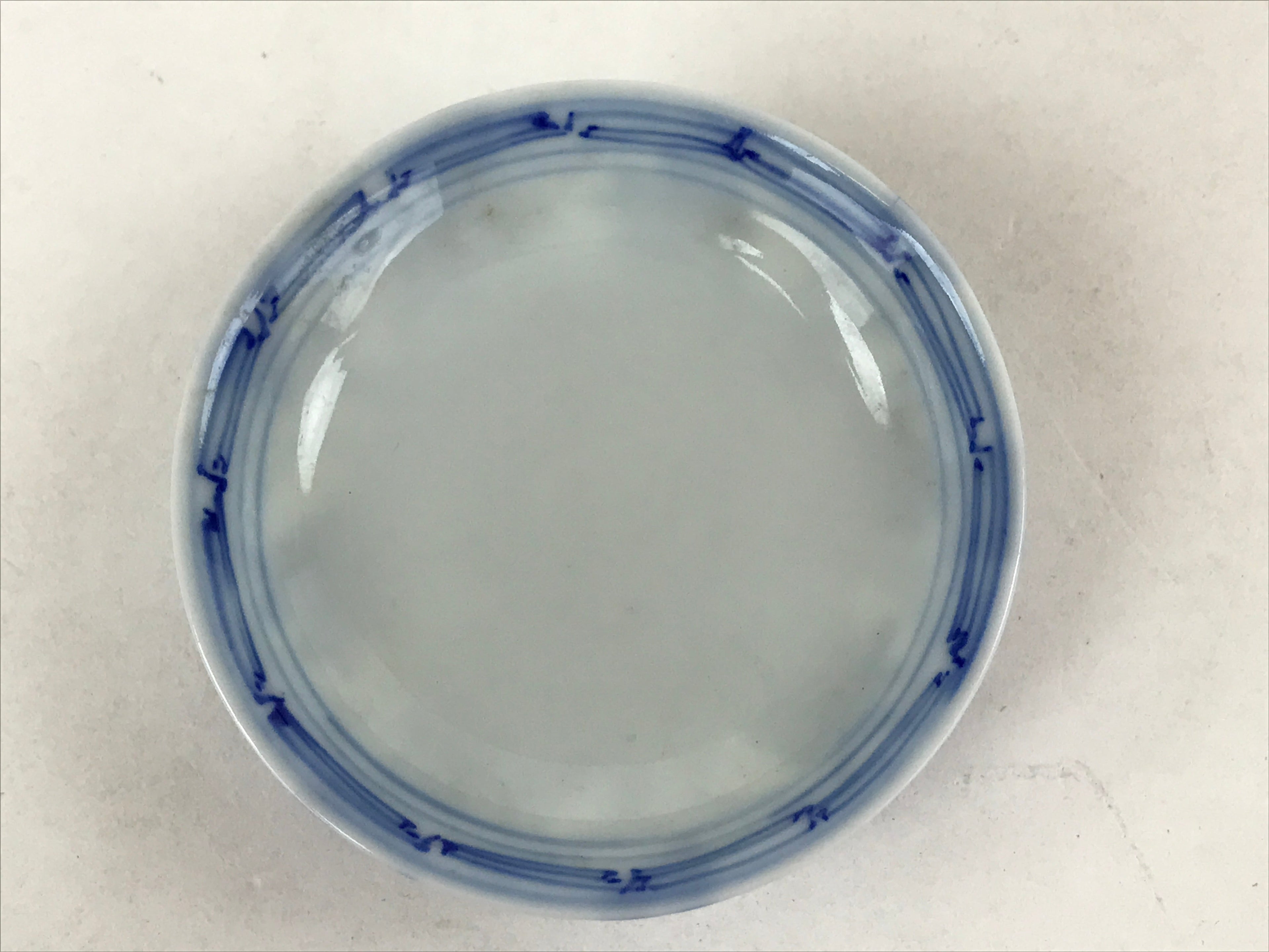 Japanese Ceramic Sometsuke Lidded Bowl Owan Vtg Pottery White Blue Floral PY585