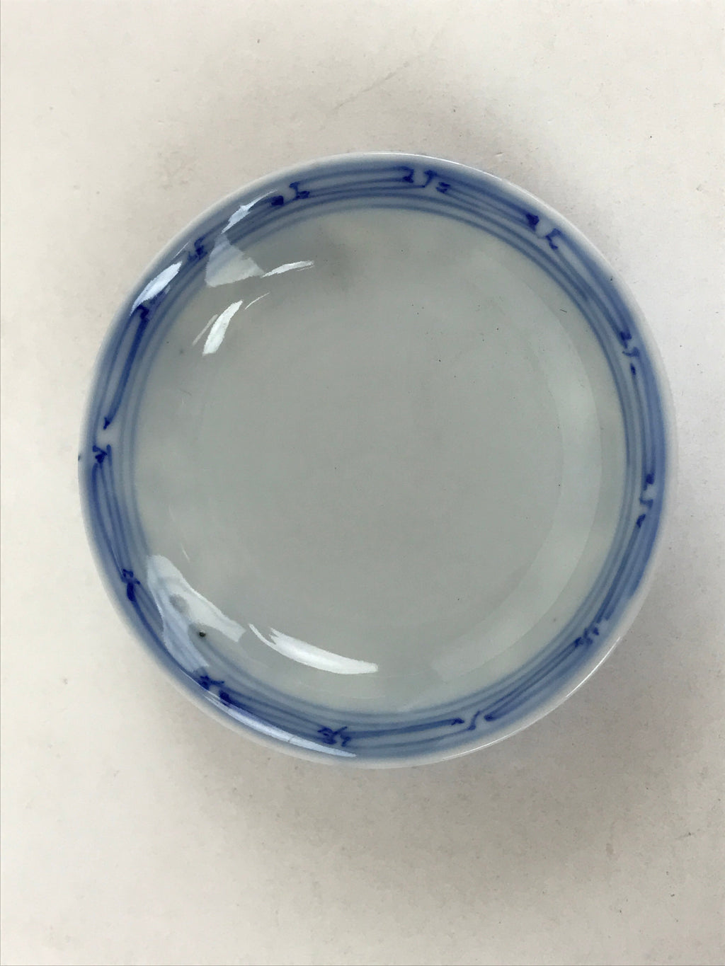 Japanese Ceramic Sometsuke Lidded Bowl Owan Vtg Pottery White Blue Floral PY586