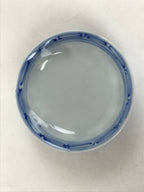 Japanese Ceramic Sometsuke Lidded Bowl Owan Vtg Pottery White Blue Floral PY586