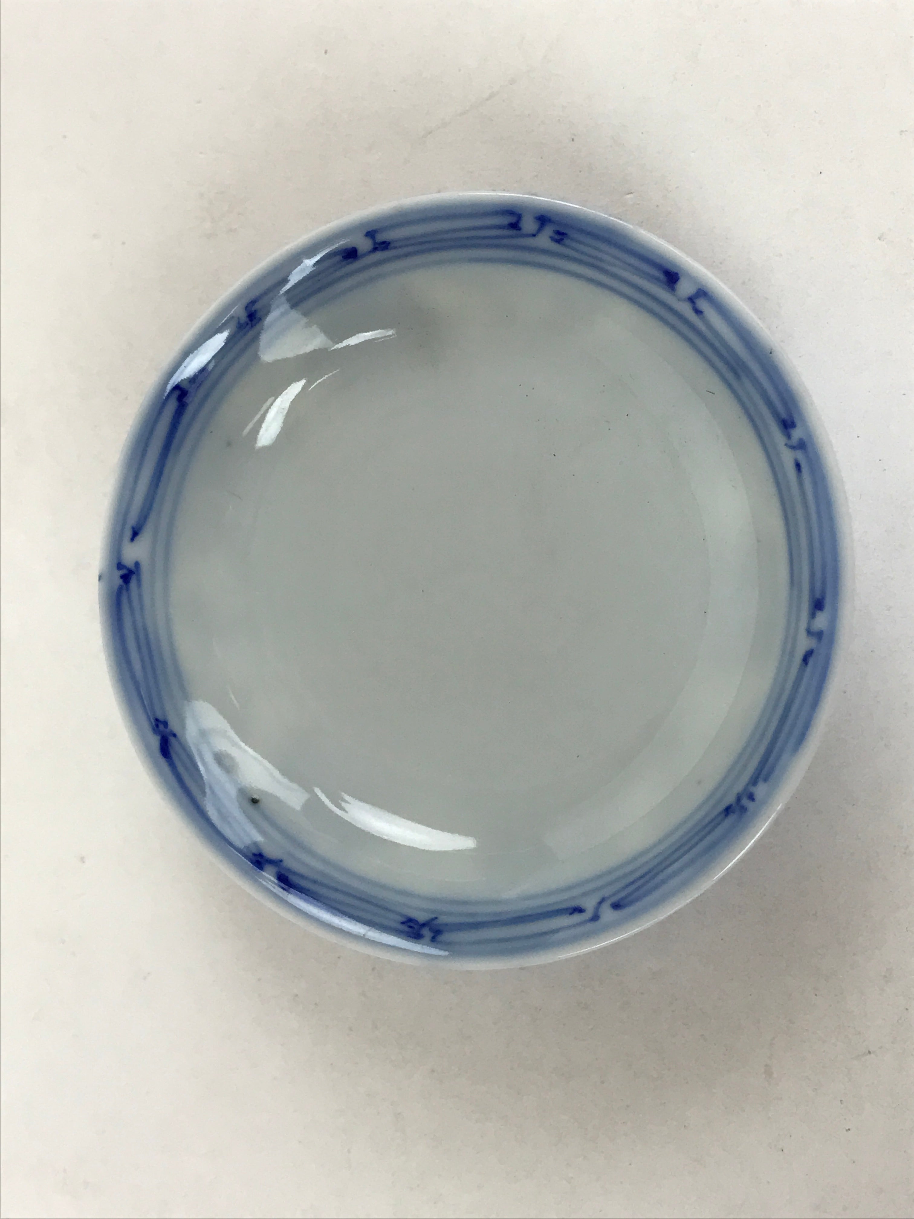 Japanese Ceramic Sometsuke Lidded Bowl Owan Vtg Pottery White Blue Floral PY586