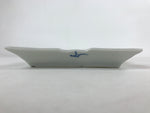 Japanese Ceramic Sometsuke Small Plate Vtg Rectangle Sansui Landscape Blue PY600