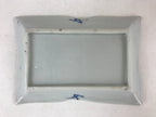 Japanese Ceramic Sometsuke Small Plate Vtg Rectangle Sansui Landscape Blue PY602