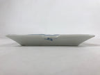 Japanese Ceramic Sometsuke Small Plate Vtg Rectangle Sansui Landscape Blue PY602