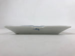 Japanese Ceramic Sometsuke Small Plate Vtg Rectangle Sansui Landscape Blue PY602