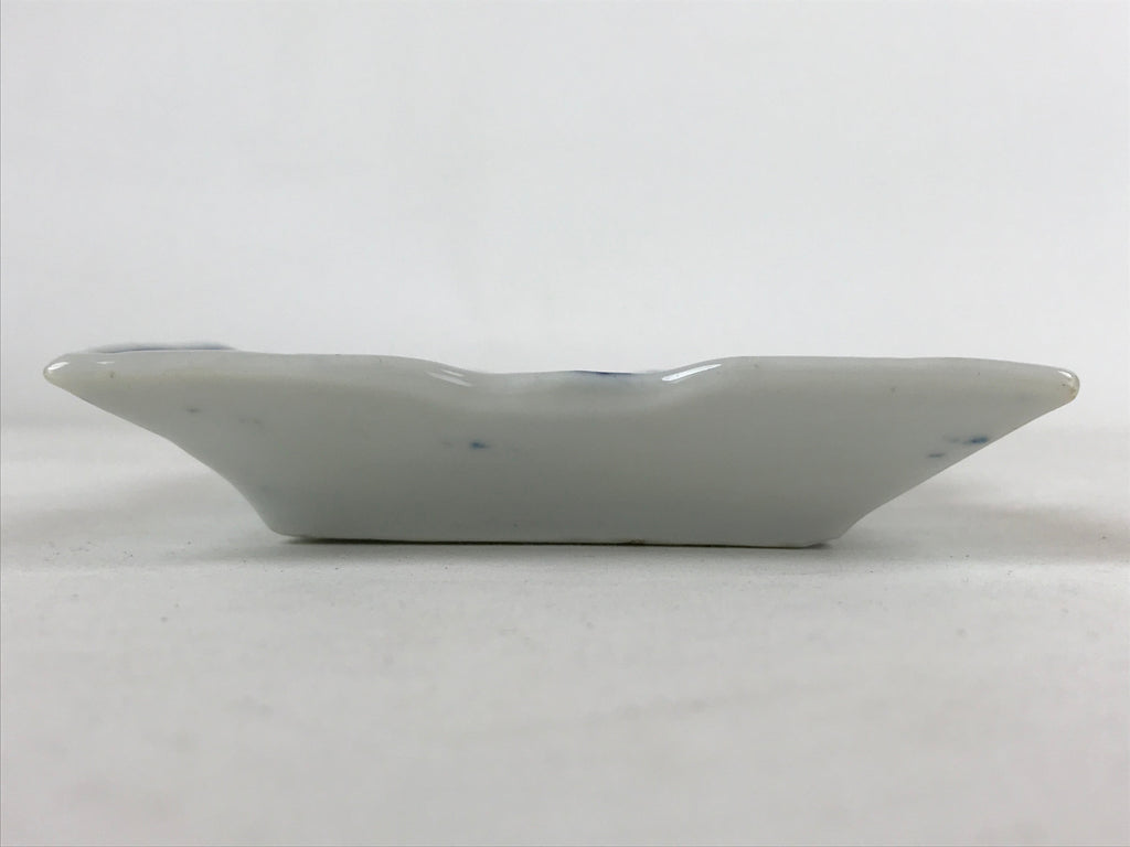 Japanese Ceramic Sometsuke Small Plate Vtg Rectangle Sansui Landscape Blue PY602
