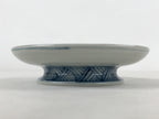Japanese Ceramic Sometsuke Teacup And Saucer Vtg Pottery White Blue Floral PY590