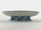 Japanese Ceramic Sometsuke Teacup And Saucer Vtg Pottery White Blue Floral PY590