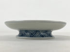 Japanese Ceramic Sometsuke Teacup And Saucer Vtg Pottery White Blue Floral PY590