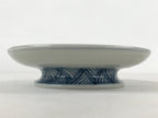 Japanese Ceramic Sometsuke Teacup And Saucer Vtg Pottery White Blue Floral PY590