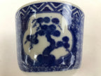 Japanese Ceramic Sometsuke Teacup Vtg Shochikubai White Blue Yunomi Sencha TC417