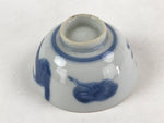 Japanese Ceramic Sometsuke Yunomi Teacup Vtg Pottery Blue White Bird TC358