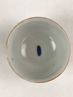 Japanese Ceramic Sometsuke Yunomi Teacup Vtg Pottery Blue White Bird TC359