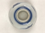 Japanese Ceramic Sometsuke Yunomi Teacup Vtg Pottery Blue White Bird TC359