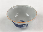 Japanese Ceramic Sometsuke Yunomi Teacup Vtg Pottery Blue White Bird TC360