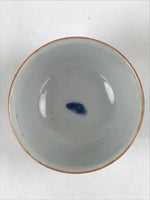 Japanese Ceramic Sometsuke Yunomi Teacup Vtg Pottery Blue White Bird TC362