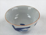 Japanese Ceramic Sometsuke Yunomi Teacup Vtg Pottery Blue White Bird TC362