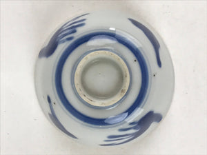 Japanese Ceramic Sometsuke Yunomi Teacup Vtg Pottery Blue White Bird TC362