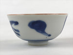 Japanese Ceramic Sometsuke Yunomi Teacup Vtg Pottery Blue White Bird TC362