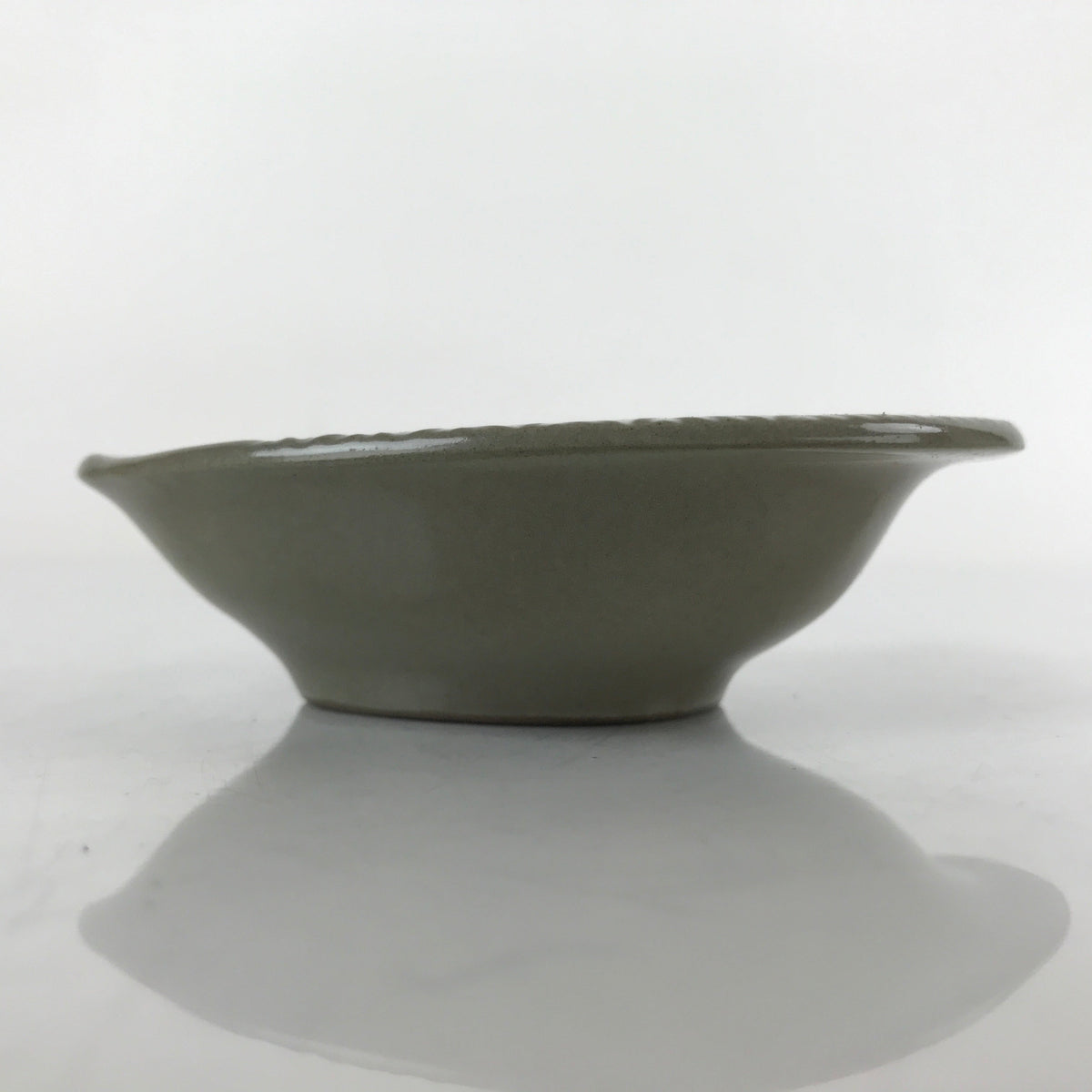 Japanese Ceramic Soy Sauce Dish Seiji Vtg Banko Small Dipping Bowl Gray PY939