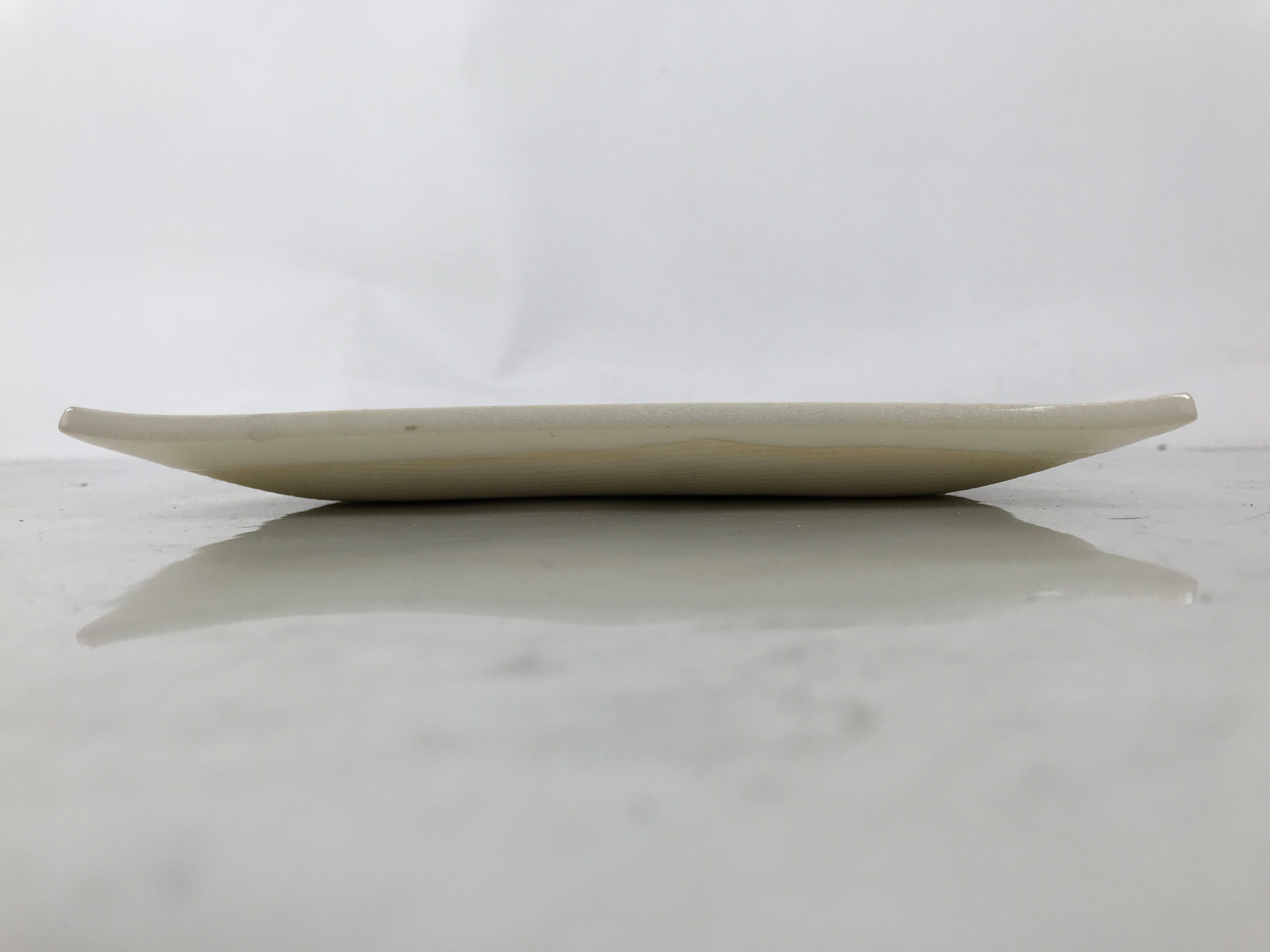 Japanese Ceramic Square Plate Vtg Beige Crackle Glaze Pot Green Pottery PX796