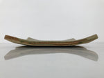 Japanese Ceramic Square Plate Vtg Iga Ware Green Crackle Glaze Wooden Box PX813