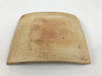 Japanese Ceramic Square Plate Vtg Iga Ware Green Crackle Glaze Wooden Box PX813